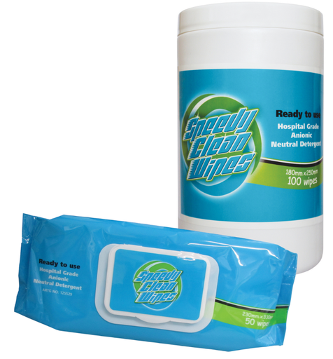 [190328] Whiteley- Speedy Clean 100 Wipes (4X100 Wipes Cannister)