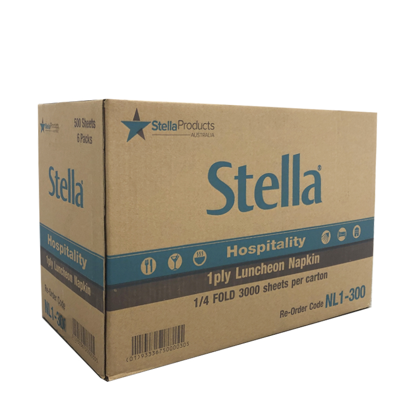 STELLA PROFESSIONAL 1PLY 3000SHT EMBOSSED LUNCH NAPKIN - 10 PACKS/CTN