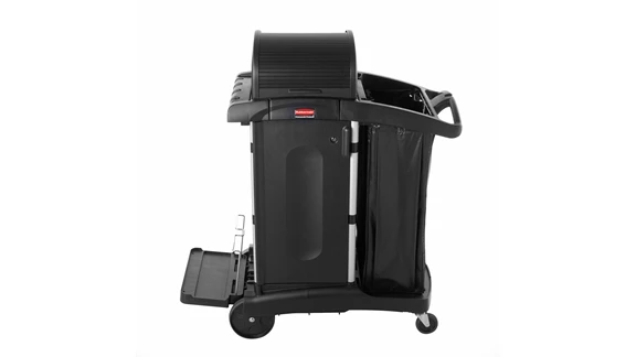 EXECUTIVE JANITORIAL CLEANING CART WITH DOORS AND HOOD HIGH SECURITY,