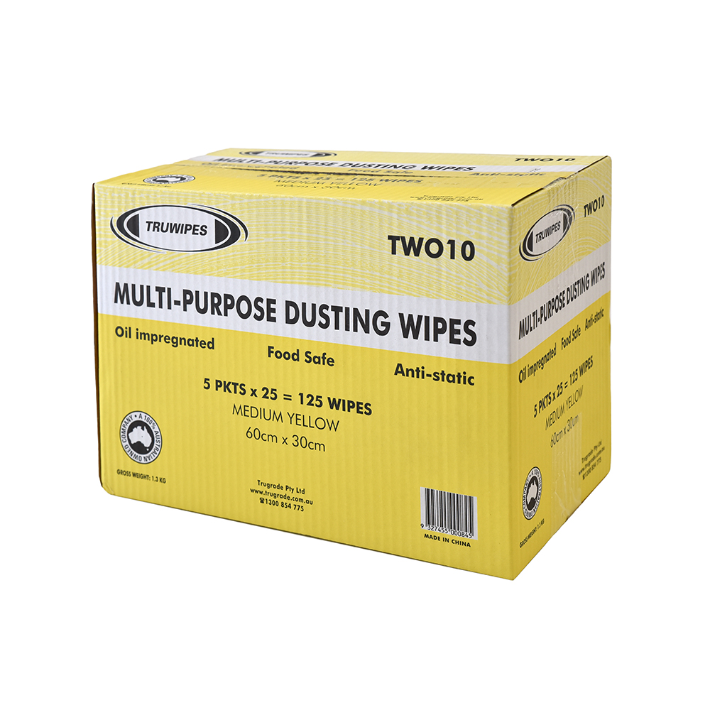 YELLOW IMPREGNATED DUSTING CLOTHS (PK 25)