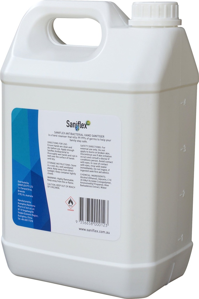 SANIFLEX RINSE FREE HAND SANITISER 5L