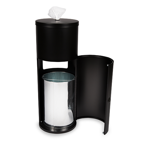 AFS BLACK FLOOR STAND WITH BIN MATTE BLACK