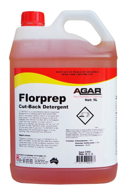 AGAR - FLORPREP CUT-BACK DETERGENT 5L