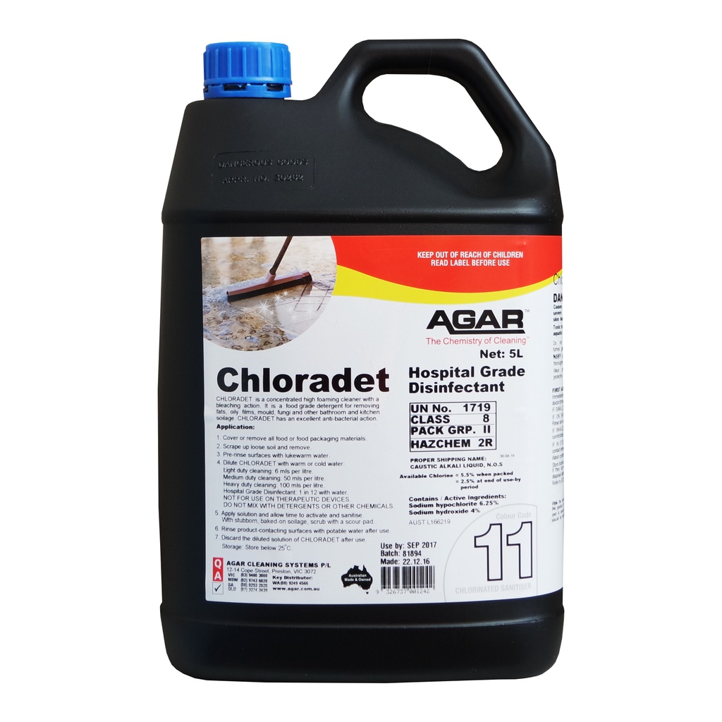 AGAR - CHLORADET DISINFECTANT 5L