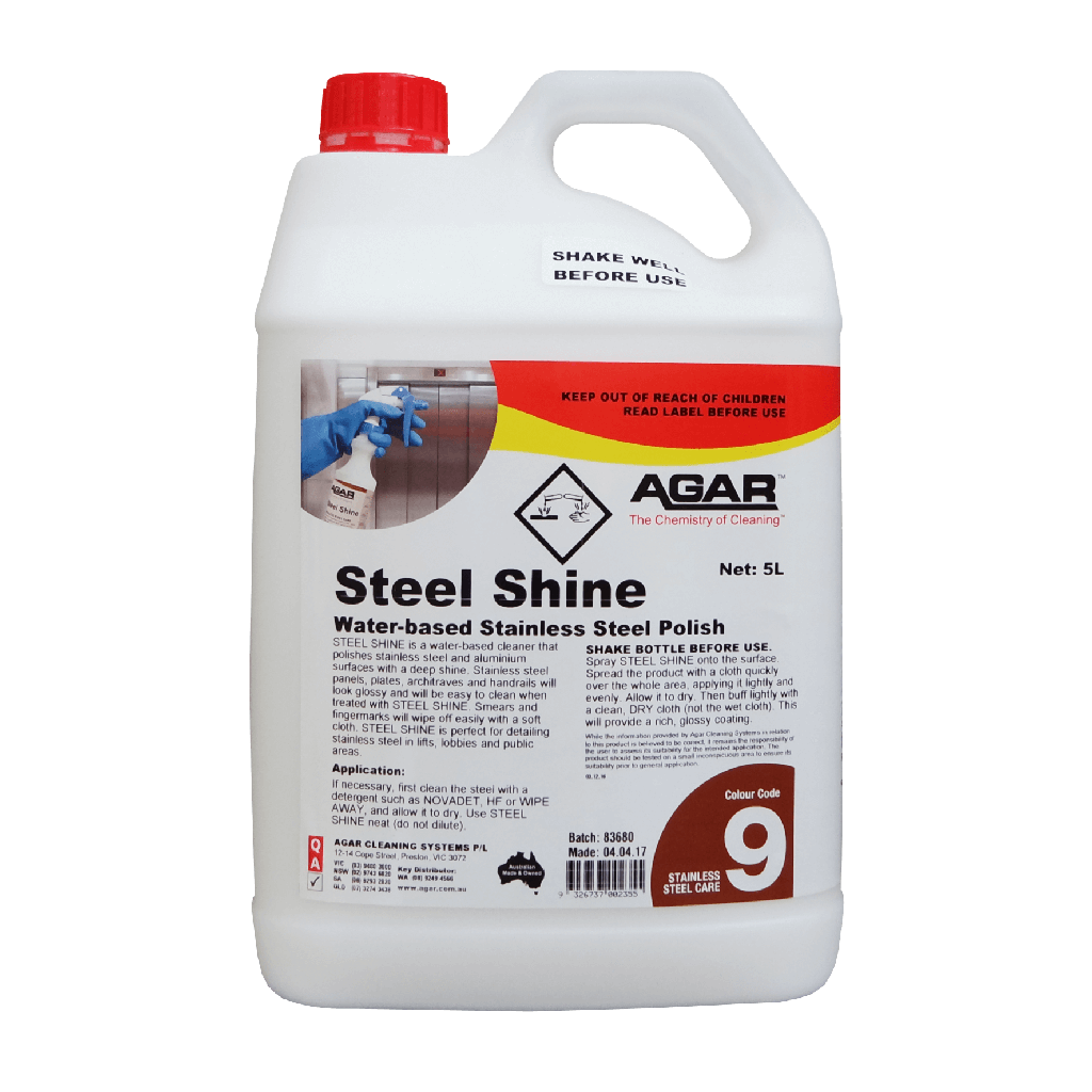 AGAR - STEEL SHINE WATER-BASED STAINLESS STEEL POLISH 5L