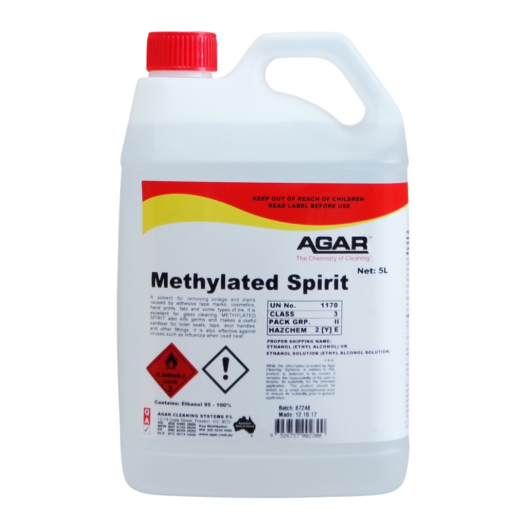 AGAR - METHYLATED SPIRIT 5L