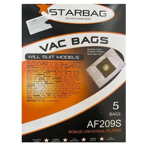 CLEANSTAR - VACBAG 5PK SANYO,SYNTHETIC