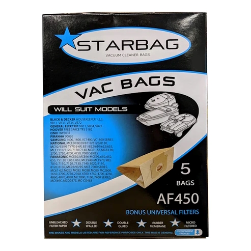 CLEANSTAR - VACBAG 5PK PANASONIC (VS63)