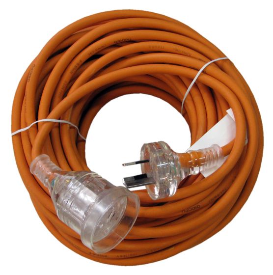 CLEANSTAR - ORANGE RUBBER EXT LEAD (20M 10AMP 3CR)