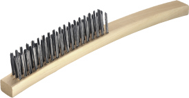 OATES-B-14003 MEDIUM STIFF WIRE BRUSH 3 ROW