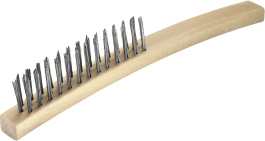 OATES-B-14021 STIFF WIRE BRUSH 3 ROW