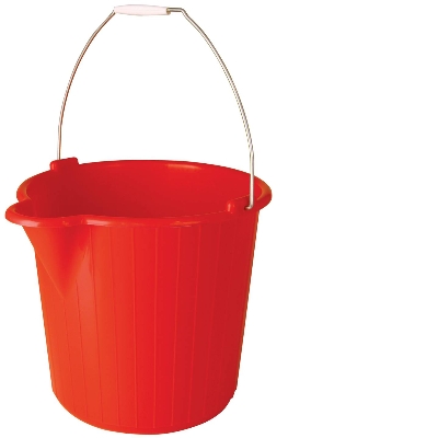 OATES-BK-012R D/CLN SUPER BUCKET 12L RED