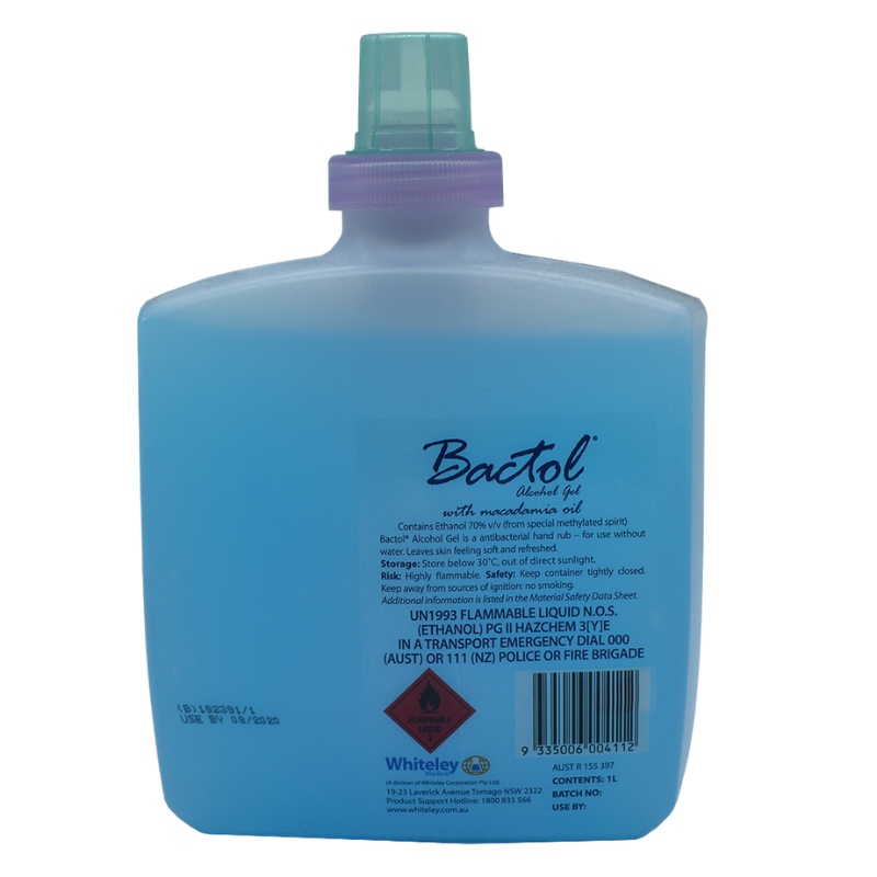 WHITELEY-BACTOL® ALCOHOL GEL 1L(1-25 CTNS)