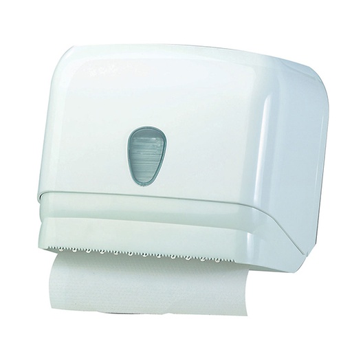 WHITE COMBINATION ROLL TOWEL &amp; INTERLEAF DISPENSER