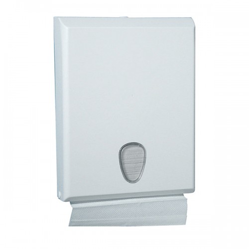 WHITE COMPACT HAND TOWEL DISPENSER