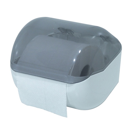 TRANSPARENT TOP WHITE BASE STANDARD TOILET TISSUE SINGLE ROLL DISPENSER