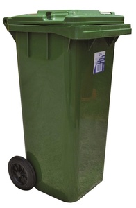 [19412] EDCO HEAVY DUTY BIN WITH WHEELS 120L (GREEN)