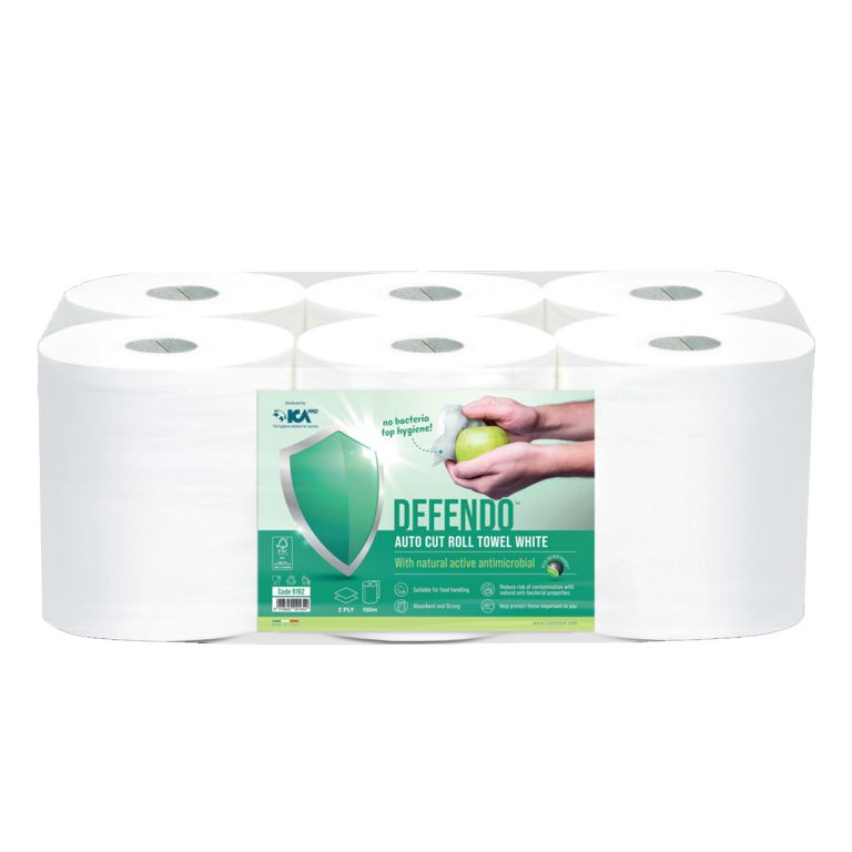 STELLA DEFENDO 2PLY 150M WHITE AUTOCUT ROLL TOWEL - 6 ROLLS