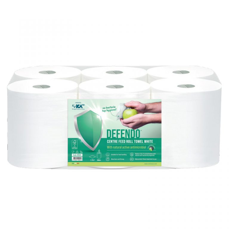 STELLA DEFENDO 1PLY 300M WHITE CENTREPULL ROLL TOWEL - 6 ROLLS