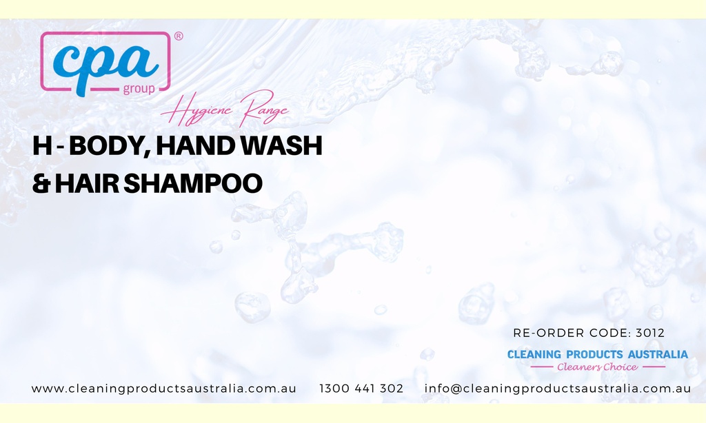 H - BODY, HAND WASH &amp; HAIR SHAMPOO 5L