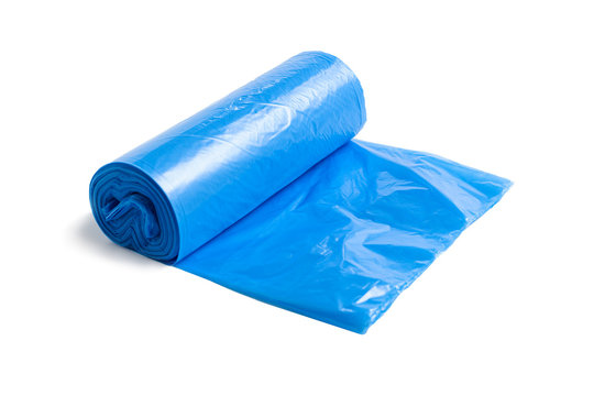 82LTR ECONOMY BLUE GARBAGE BAG FLAT PACK, 500PCS/CTN