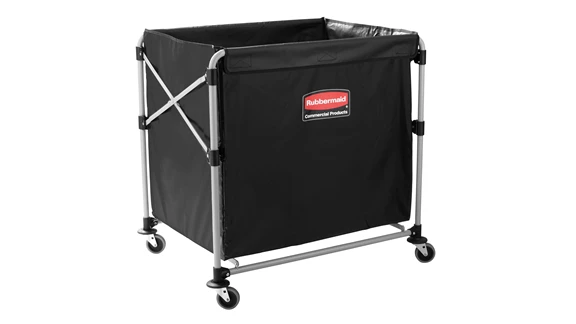 RUBBERMAID - COLLAPSIBLE X CART, 8 BUSHELS, SINGLE STREAM, BLACK