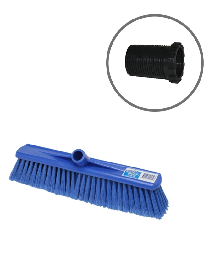 EDCO PLATFORM BROOM HEAD 400MM - BLUE WITH ADAPTOR