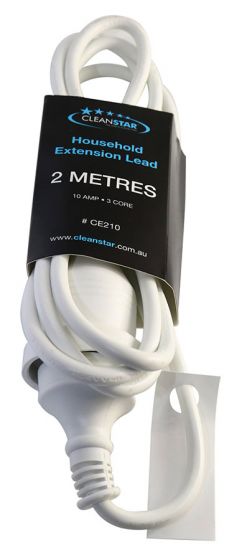 CLEANSTAR - WHITE 2METRE EXTENSION LEAD