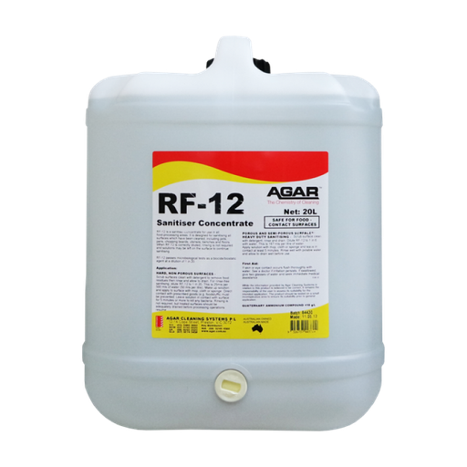 AGAR - RF-12 SANITISER CONCENTRATE 20L