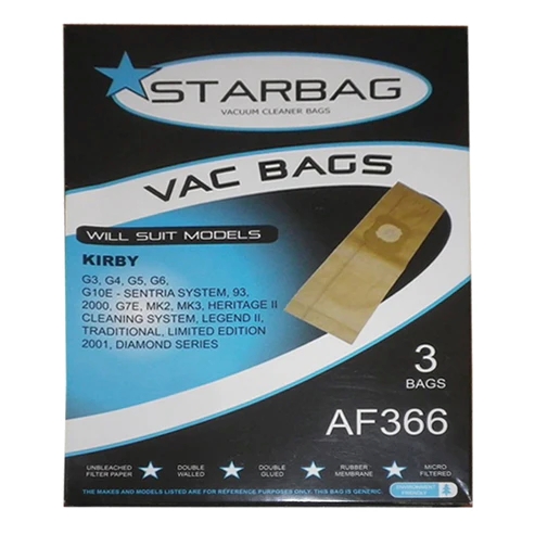 [AF366] CLEANSTAR - VACBAG 3PK KIRBY G4,G5 (VS501)