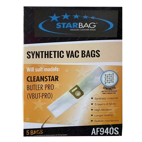 [AF940S] CLEANSTAR - 5PK SYNTHETIC VAC BAG BUTLER PRO