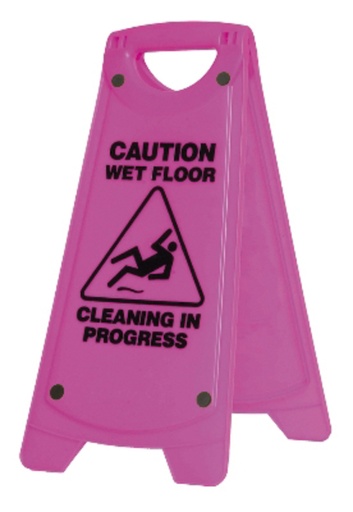 [165483] IW-101P NON-SLIP A-FRM CAUTION SIGN PINK