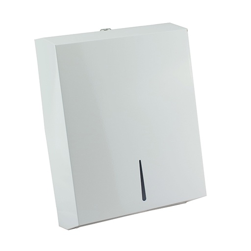 WHITE METAL SLIMFOLD HAND TOWEL DISPENSER