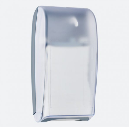 [D899] TRANSPARENT BENCH / WALL MOUNT NAPKIN DISPENSER W/ TOP BLUE BASE