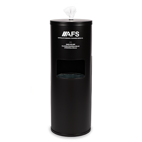 [AFS7000] AFS BLACK FLOOR STAND WITH BIN MATTE BLACK