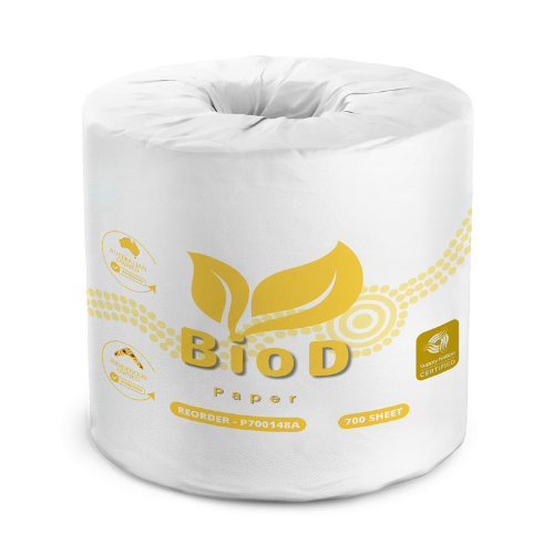 [P700148/7001C] (INDIGENOUS OWNED) BIOD- DELUXE CONVENTIONAL TOILET ROLLS 2PLY 700 SHEET X 48 10CMX10CM