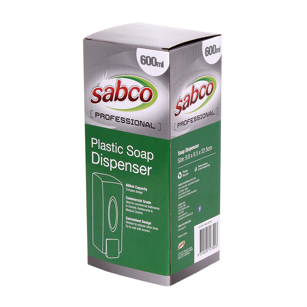 SABCO - PLASTIC SOAP DISPENSER 600ML