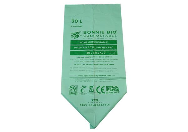 CLEANSTAR - BONNIE BIO 30L COMPOSTABLE BIN &amp; RUBBISH BAGS – ROLL OF 15
