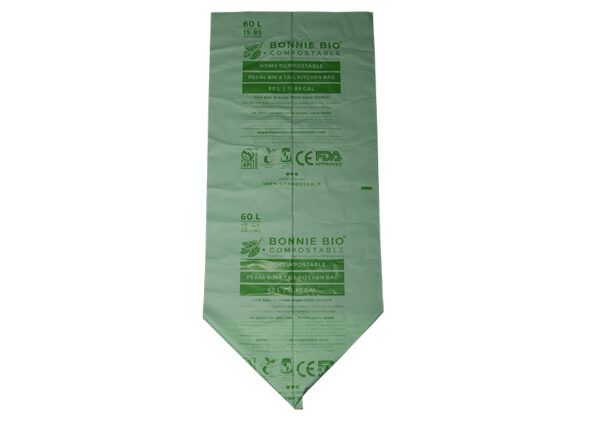 CLEANSTAR - BONNIE BIO 60L COMPOSTABLE BIN &amp; RUBBISH BAGS – ROLL OF 15