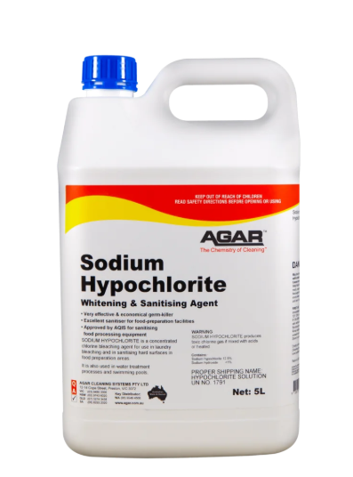 AGAR - SODIUM HYPOCHLORITE 5L