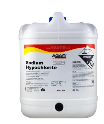 AGAR - SODIUM HYPOCHLORITE 20L