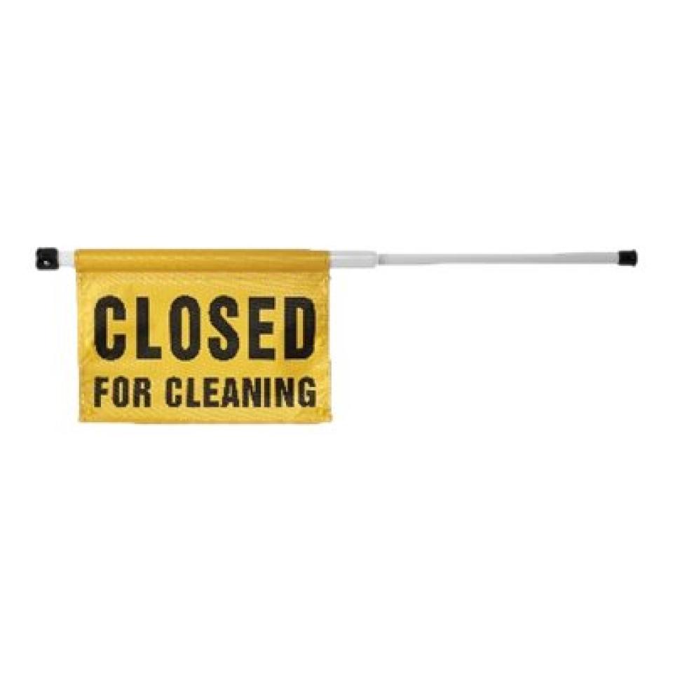 JA-004 SPRING LOAD DOOR CAUTION SIGN "CLOSED FOR CLEANING"