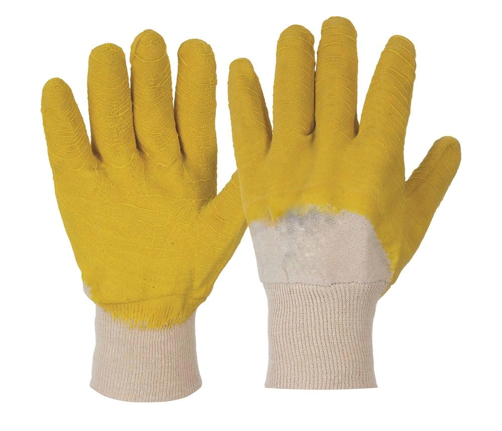 Industrial Yellow Nitrile Dipped Gloves