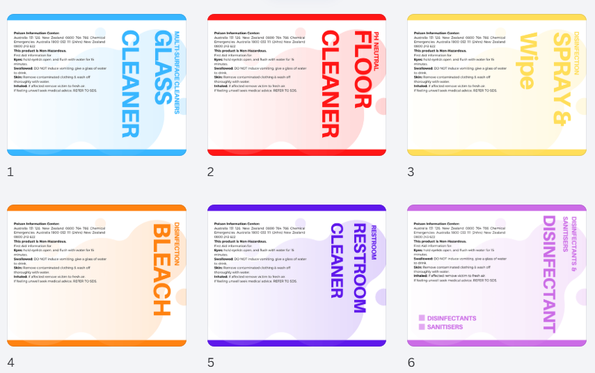 BRANDED CHEMICAL LABEL STICKER