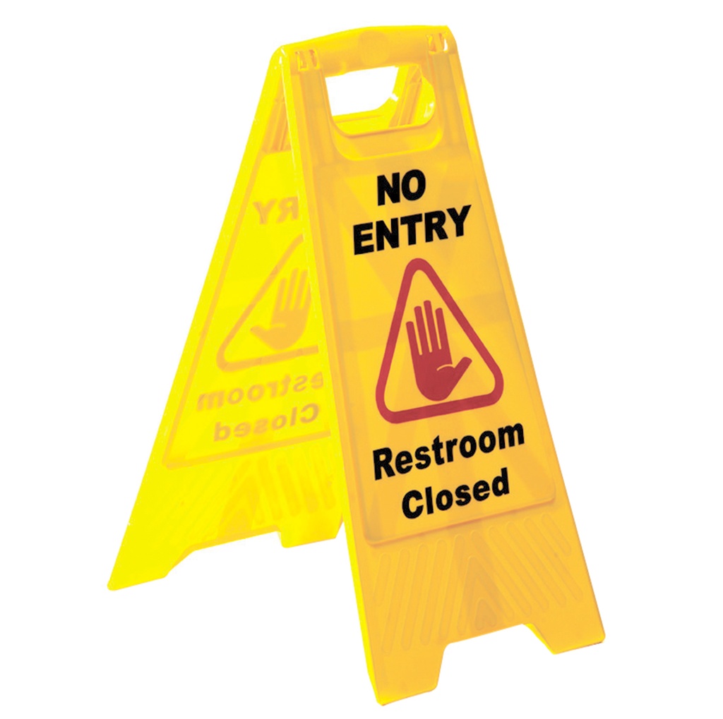 SABCO - NO ENTRY RESTROOM CLOSED A FRAME