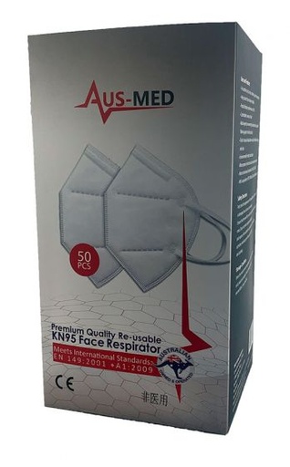 CLEANSTAR - KN95 DISPOSABLE FACE MASKS WITH EAR LOOPS - BOX OF 50