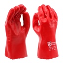 SHIELD RIGHT - SR52 RED PVC SINGLE DIP GLOVES