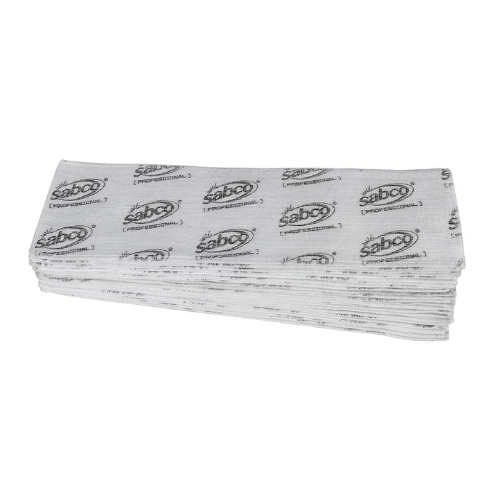 ULTRACLEAN MICROFIBRE DISPOSABLE FLAT MOP PADS - WHITE - 25PK