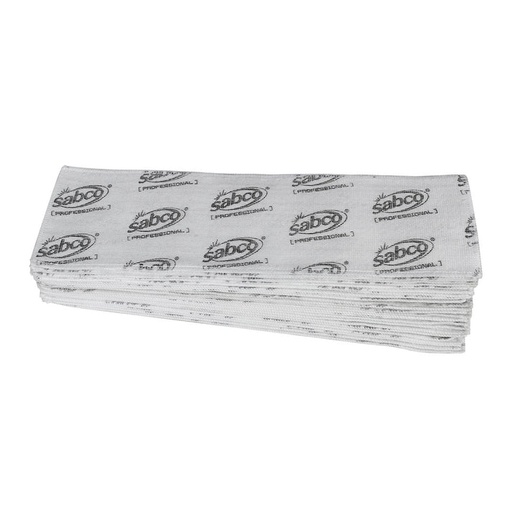 [SABC-1271] ULTRACLEAN MICROFIBRE DISPOSABLE FLAT MOP PADS - WHITE - 25PK