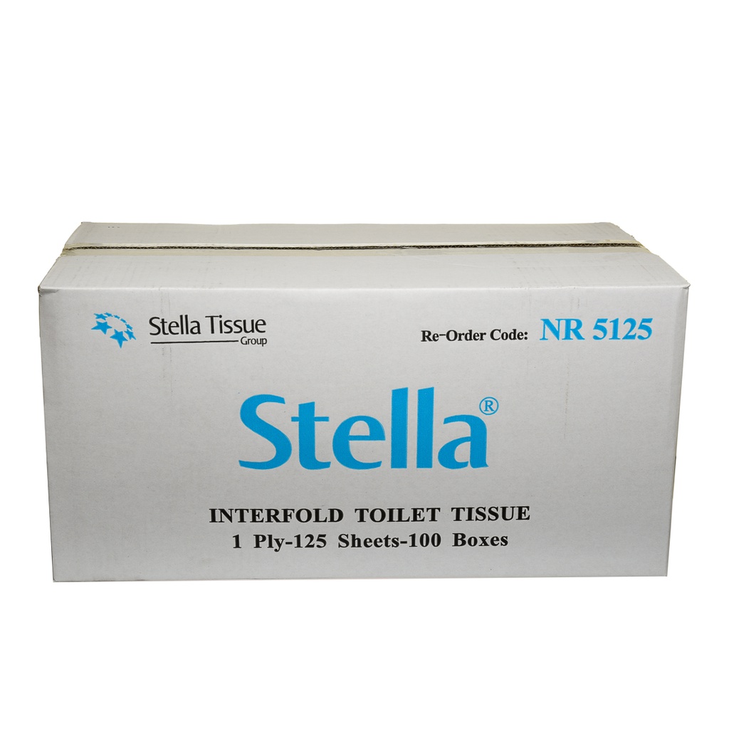 STELLA DELUXE 125SHT BOXED INTERLEAVED TOILET TISSUE